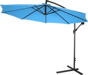 10’ Deluxe Polyester Offset Patio Umbrella by Trademark Innovations