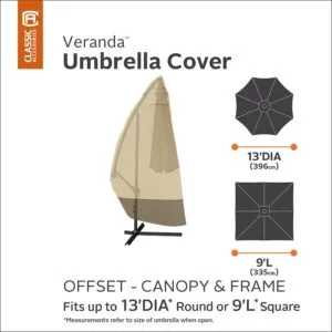 Classic Accessories Veranda Offset Umbrella Cover Dimensions