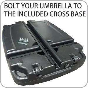 Under side of EasyGoProducts Cantilever Umbrella Base