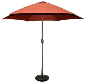 TropiShade 9 ft Bronze Aluminum Market Umbrella with Rust Polyester Cover