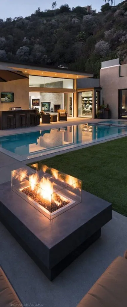 A Beautiful Ethanol Fireplace Setup.