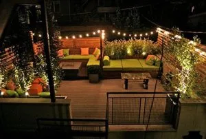 Lampat Patio Lights In a Modern Setting