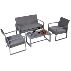 Stainless Steel Framed Patio Set by Giantex