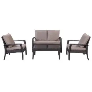 Giantex 4 Piece Steel Patio Furniture Set