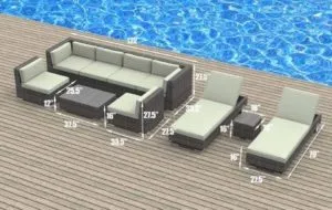 Ibiza Patio Set Dimensions