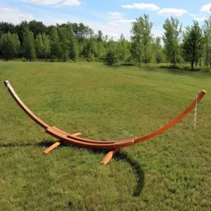 Sunnydaze Wooden Curved Arc Hammock Stand, 13 Feet Long, 400 Pound Capacity
