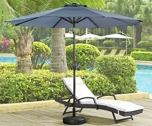 Ulax Furniture 9’ Market Umbrella with Sunbrella Fabric