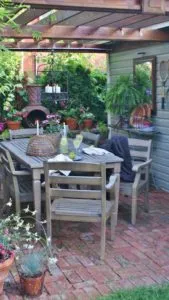 Clay Chiminea on Patio. Source: Pinterest
