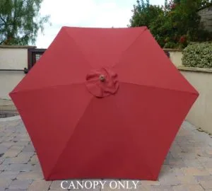 Formosa 9’ 6 Rib Replacement Umbrella Canopy Brick Red