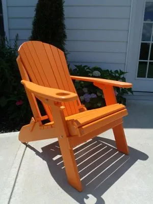 Furniture Barn USA Orange Adirondack Chair