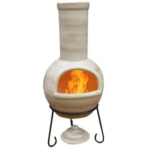 Clay Chiminea Outdoor Fireplace