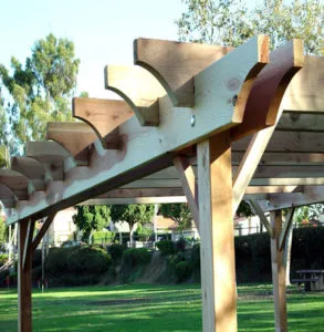 Redwood Pergola by GardenCraft