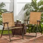 Greendale Home Fashion Outdoor Sling Back Chairs, Set of 2