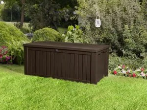 Keter Rockwood 150 Gallon Deck Box Closed