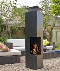 La Hacienda 56074US Steel Tacora Chimenea, 36 by 59-Inch, Black