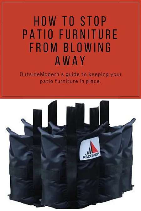 Patio Furniture Weights | how to stop patio furniture from blowing away
