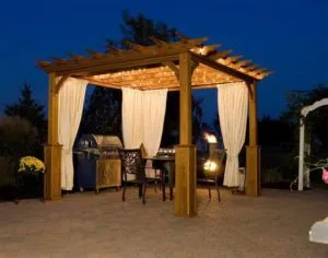 Pergola with Chiminea. Source: Pinterest