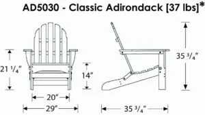 Polywood Chair Dimensions