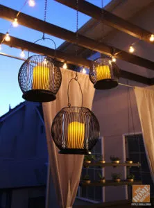 String Lights and Hanging Candles. Source: HomeDepotBlog