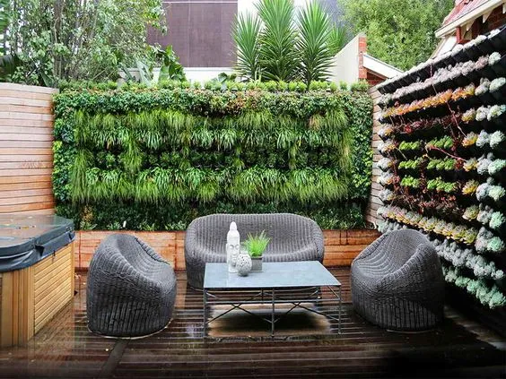 Living Walls with Geometric Arrangement. Source: Pinterest