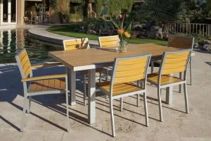 Ivy Terrace IVS113-1-11NT Basics 7-Piece Dining Set, Textured Silver