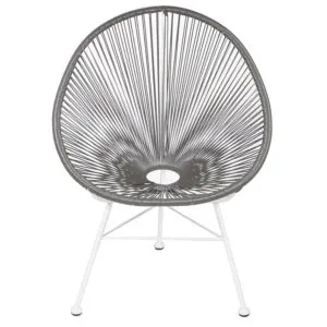 Jospeh Allen Acapulco Lounge Chair, Grey and White