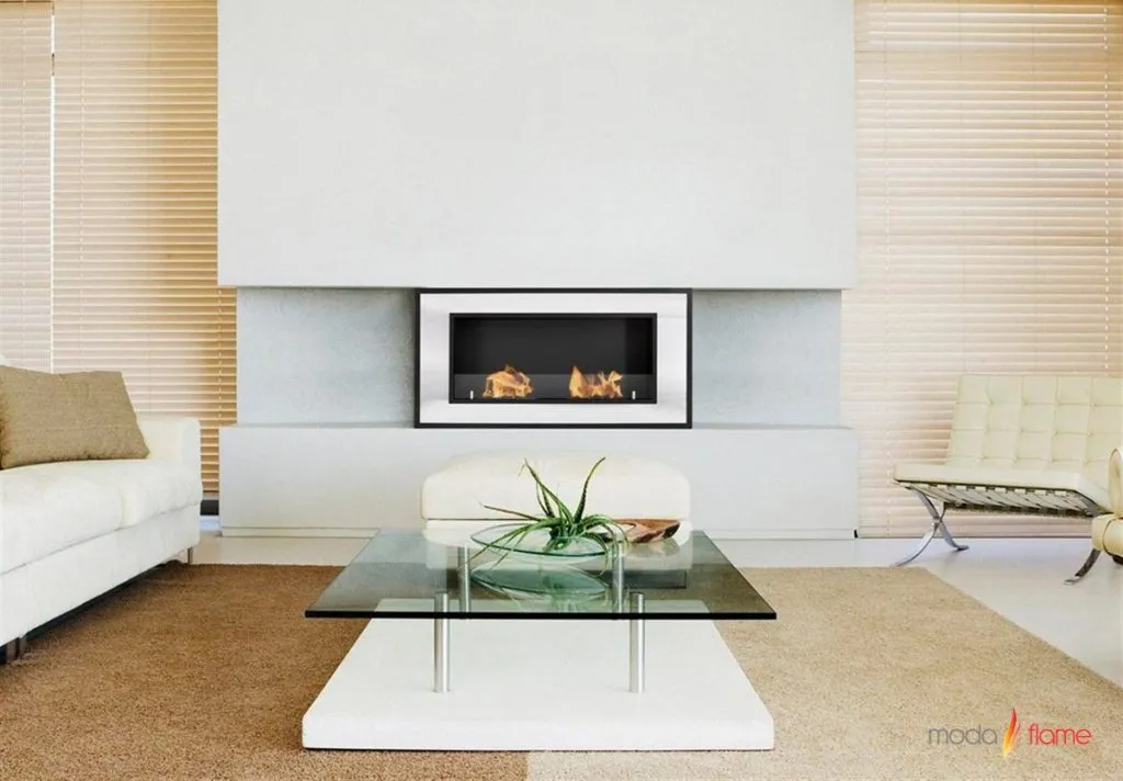 Moda Flame Lugo Ethanol Fireplace Produces 12,000 BTU