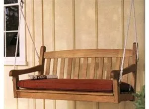 Teak Station 4'6" Teak Porch Swing Chair (Sunbrella cushion sold separately)