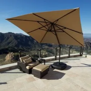 Portofino Cantilever Umbrella with Sunbrella Fabric: The Best Patio Umbrella Fabric Available