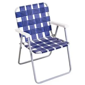 Rio Brands BY055A-0138 Aluminum Web Chair, Blue