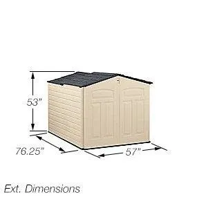 Rubbermaid Slide Lid Shed Dimensions