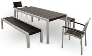 Trex Outdoor Furniture TXS122-1-11CB Surf City 5-Piece Bench Dining Set