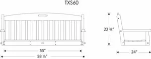 Trex Outdoor Furniture Yacht Club Swing Dimensions