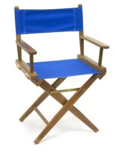 Whitecap Teak 60041 Director’s Chair with Seat Covers, Blue
