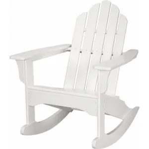 Hanover Outdoor Furniture HVLNR10WH All Weather Contoured Adirondack Rocking Chair