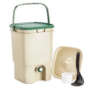 Chef's Star 5 Gallon Air Tight Indoor Bokashi Bin Kitchen Compost Kit