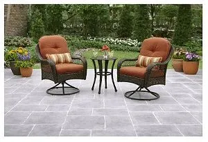 BHG Azalea Ridge 3 Piece Swivel Table Set