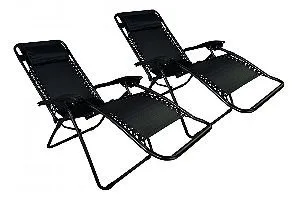 FDW Black Reclining Chairs in Recline Position