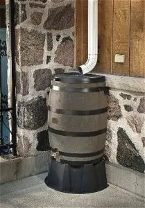 RTS Rain Barrel (Woodgrain) in Context