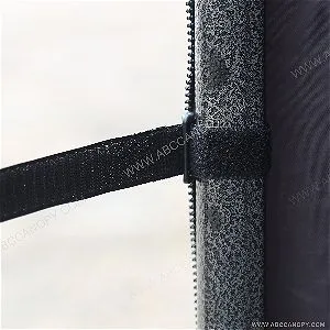 AbcCanopy Velcro tie and Zipper Edge