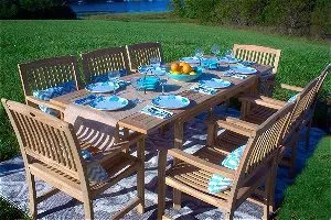 Teak Wood Dining Set by Pebble Lane