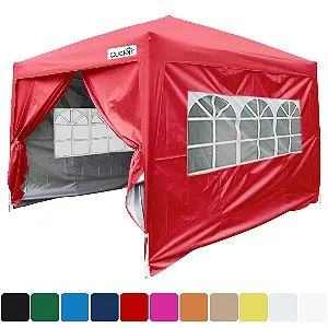 Quictent Silvox 10x10 Red Pop Up Canopy