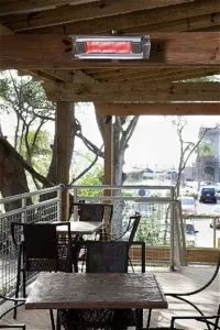 Fire Sense Indoor Outdoor Wall Mounted Patio Heater In Context