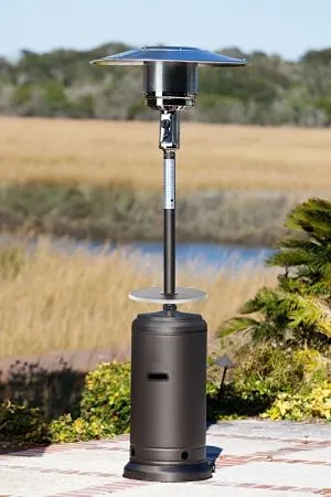 Golden Flame XL Patio Heater with Table Attachment, the Best Gas Patio Heater Available