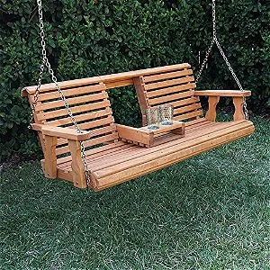 Porchgate Amish Heavy Duty 800b 5’ Porch Swing Folded Down