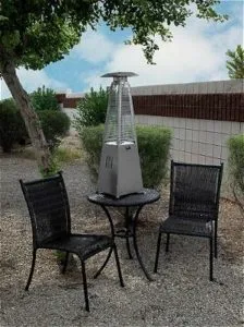 AZ Patio Heaters Portable Table Top Stainless Steel Glass Tube Patio Heater