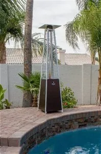 AZ Patio Heaters Pyramid Heater by the PoolAZ Patio Heaters Pyramid Heater by the Pool