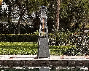 Golden Flame Pyramid Heater Propane Hammered Silver