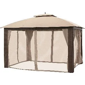 Best Choice Products 12 x 10 Soft Top Gazebo with Wicker Frame