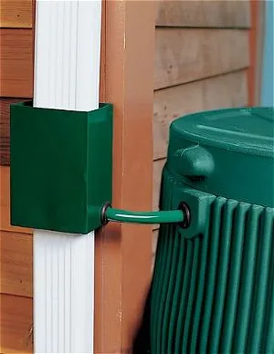 Gardeners Supply Downspout Diverter, Green